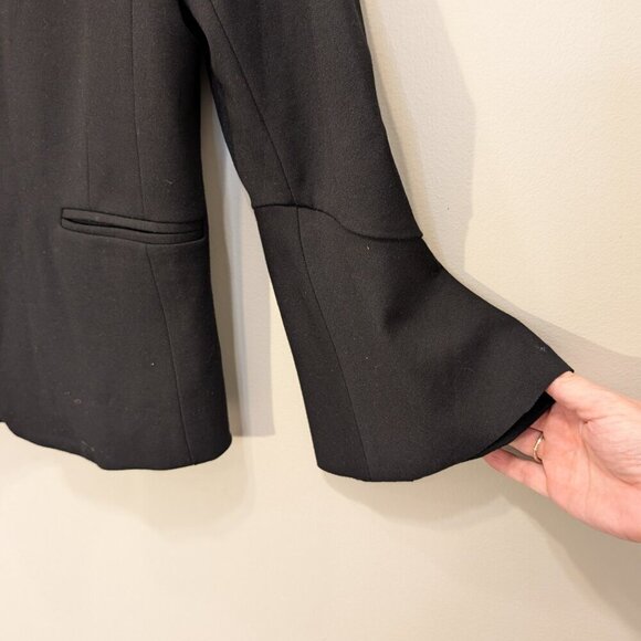 Anthropologie Cartonnier Blazer Black Flare Sleeve Business Casual - Size M - Picture 4 of 7